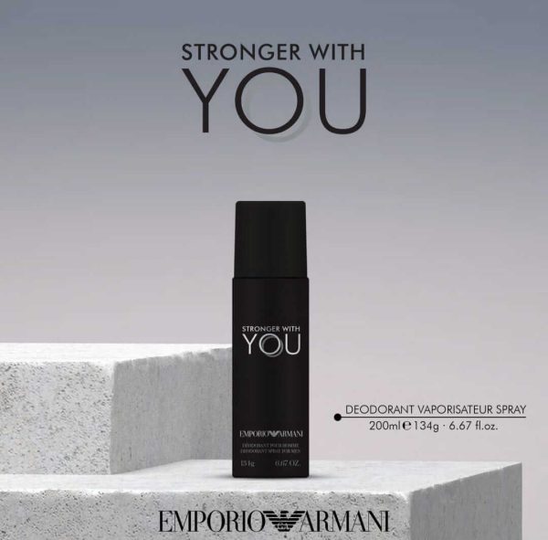 Emporio Armani Stronger With You Erkek Deodorant 200 ML - Görsel 2